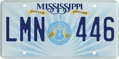 MS license plate LMN446