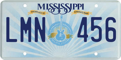 MS license plate LMN456