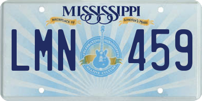 MS license plate LMN459
