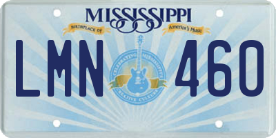 MS license plate LMN460