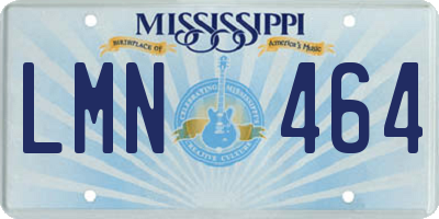 MS license plate LMN464