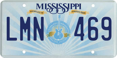 MS license plate LMN469