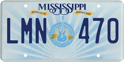 MS license plate LMN470