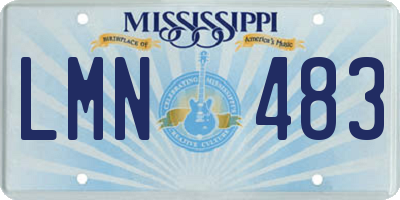 MS license plate LMN483