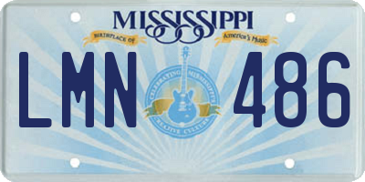 MS license plate LMN486
