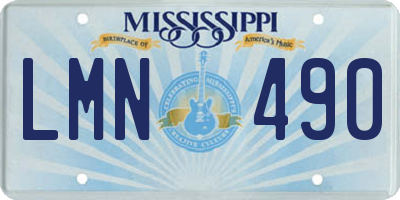 MS license plate LMN490