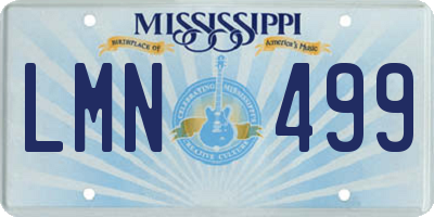 MS license plate LMN499