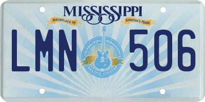 MS license plate LMN506