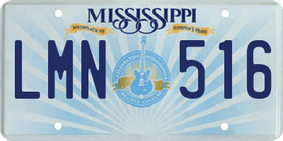 MS license plate LMN516