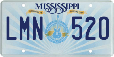MS license plate LMN520