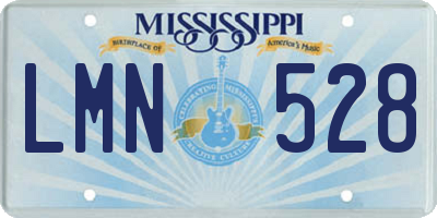 MS license plate LMN528