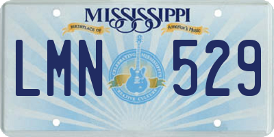 MS license plate LMN529