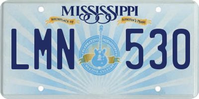 MS license plate LMN530