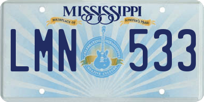 MS license plate LMN533