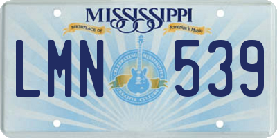 MS license plate LMN539