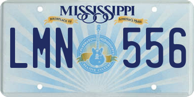 MS license plate LMN556
