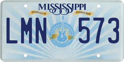 MS license plate LMN573