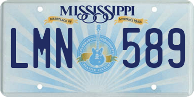 MS license plate LMN589