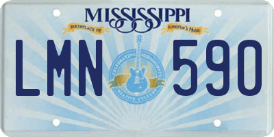 MS license plate LMN590