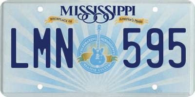 MS license plate LMN595