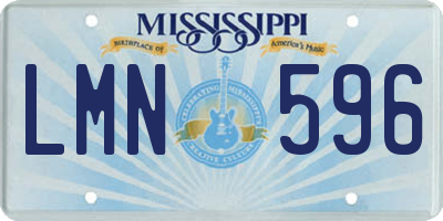 MS license plate LMN596