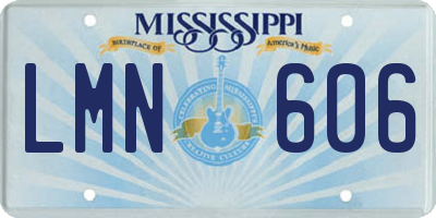 MS license plate LMN606
