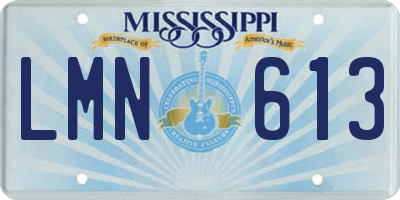 MS license plate LMN613