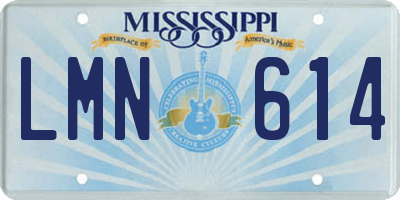 MS license plate LMN614