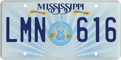 MS license plate LMN616