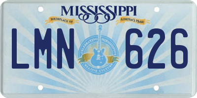 MS license plate LMN626