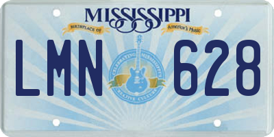 MS license plate LMN628