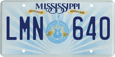 MS license plate LMN640