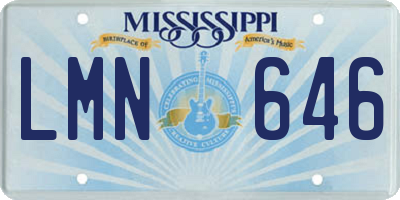 MS license plate LMN646