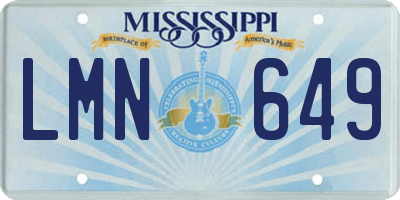 MS license plate LMN649