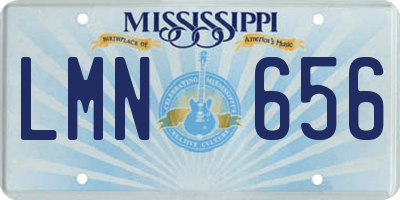MS license plate LMN656