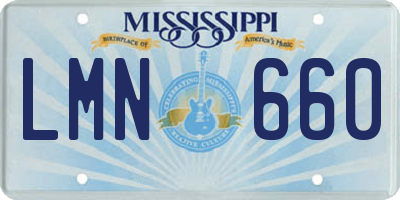 MS license plate LMN660