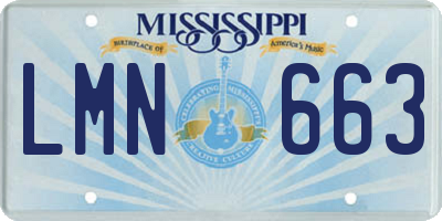 MS license plate LMN663