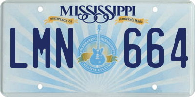 MS license plate LMN664