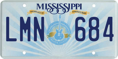 MS license plate LMN684