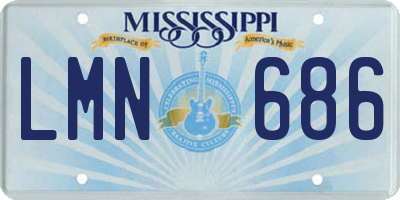 MS license plate LMN686