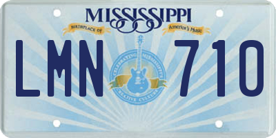 MS license plate LMN710