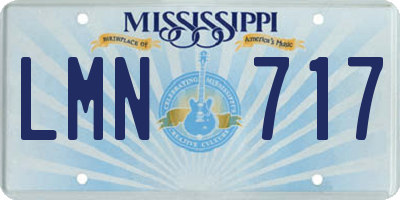 MS license plate LMN717