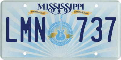 MS license plate LMN737