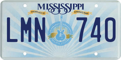 MS license plate LMN740
