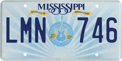 MS license plate LMN746