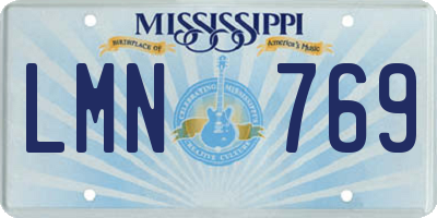 MS license plate LMN769