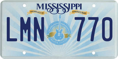 MS license plate LMN770