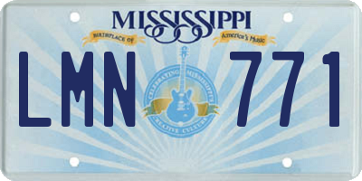 MS license plate LMN771