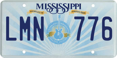 MS license plate LMN776
