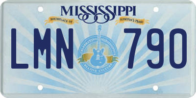 MS license plate LMN790
